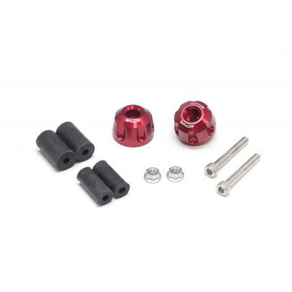 【在庫あり】ACTIVE(アクティブ) アルミバーエンド φ33-L22.5 リボルバー[レッド] ...