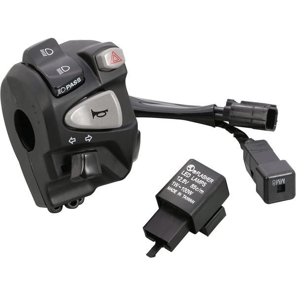 【4月21日出荷】キタコ (キットACO) 左ハンドルスイッチ ハザード機能/パッシング機能付 CT...