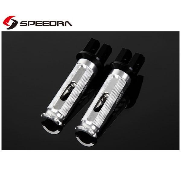 SSK SPEEDRA アルミ削り出しステップ レーシングタイプ ライダー用(ブラック/シルバー) ...