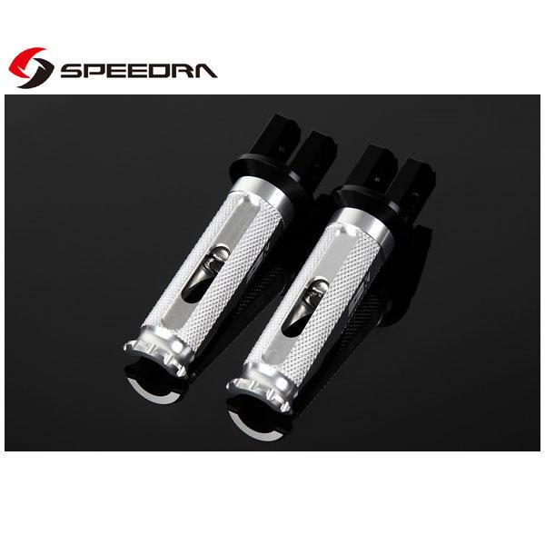 SSK SPEEDRA アルミ削り出しステップ レーシングタイプ ライダー用(ブラック/シルバー) ...