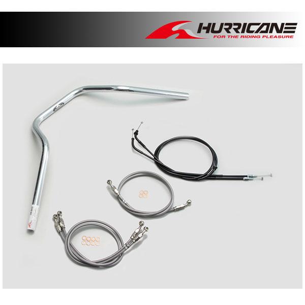 【×欠品中 納期未定】ハリケーン POLICE 4型 ハンドルセット(クロームメッキ)  CB130...