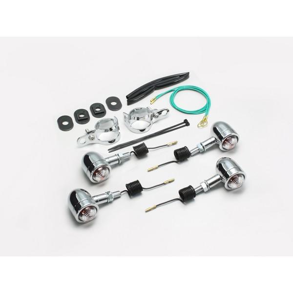 【×欠品中 要納期確認】ハリケーン ミニブレットウインカーキット(CL) シャドウ　HA5431C-...