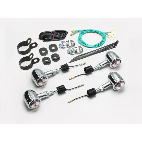 【×欠品中 要納期確認】ハリケーン ミニブレットウインカーキット(CL) シャドウ　HA5432C-...