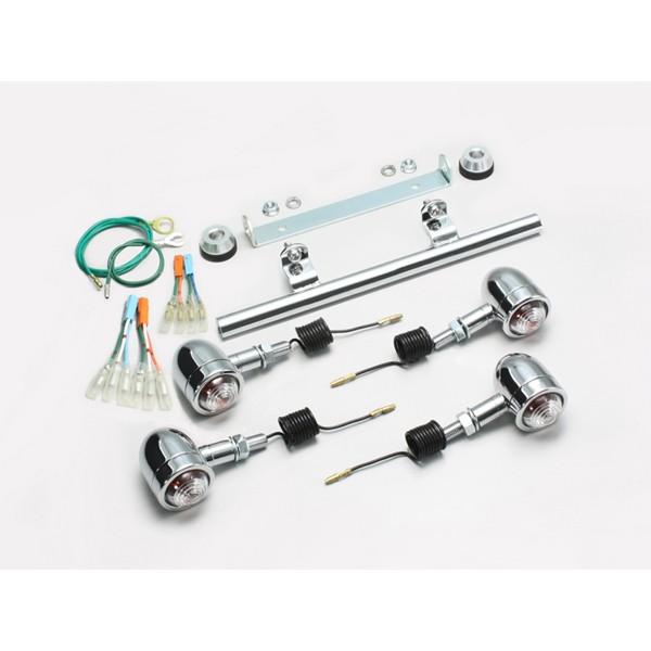 【×欠品中 要納期確認】ハリケーン ミニブレットウインカーキット(CL)シャドウ4　HA5438C