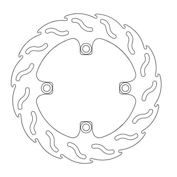 モトマスター ZX-12R/ZZR400 リアディスク リア フレイム ステンローター Φ228.5...