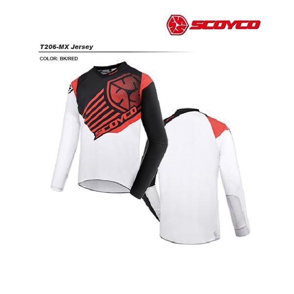 SCOYCO(スコイコ) T206 モトクロスジャージ[ブラック/レッド：XLサイズ]  T206-...