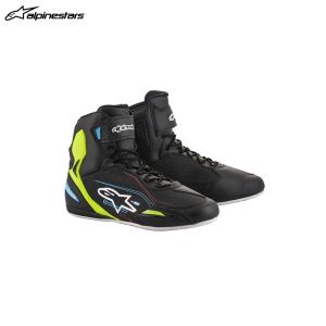 【5月28日出荷】alpinestars アルパインスターズ FASTER-3 シューズ  1579 BLACK YELLOW FLUO LIGHT BLUE[US9/26.5cm]  ALP8059175187681｜partsbox3