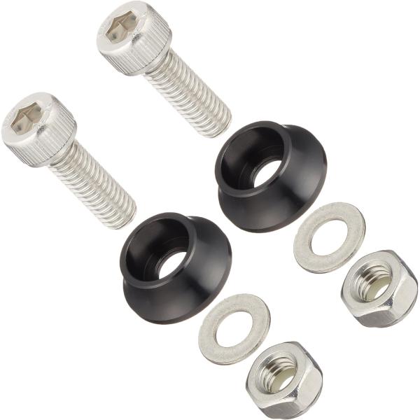 【4月3日出荷】POSH NOプレートCAPボルト&amp;ナットブラック　200385