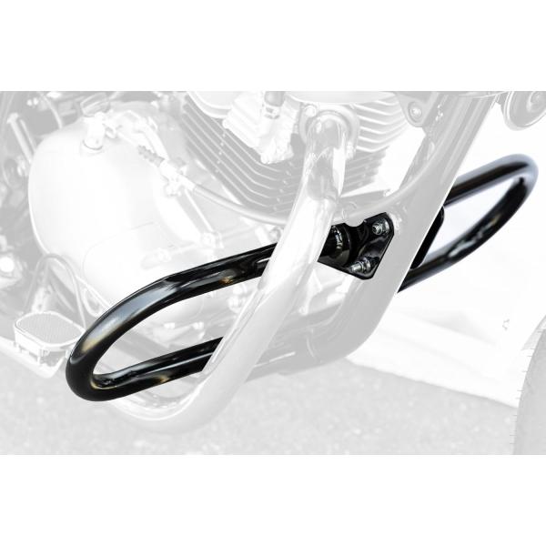 キジマ W230 MEGURO S1 カワサキ KAWASAKI エンジンガード スチール製 ブラッ...