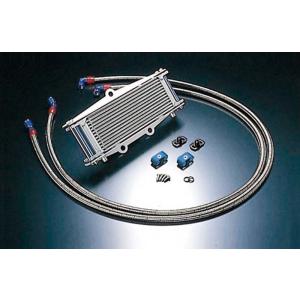 アクティブ ゼファー750/750RS オイルクーラー(サイド廻し)ストレート シルバー #6 サー...