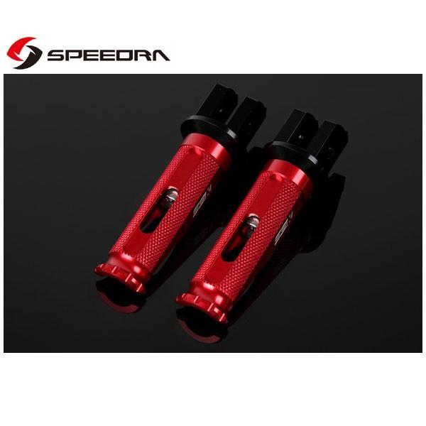 SSK SPEEDRA アルミ削り出しステップ レーシングタイプ ライダー用(ブラック/レッド)  ...