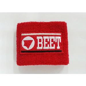 【5月28日出荷】BEET BEET ロゴ入り　リストバンド[赤]　0708-RTB-06