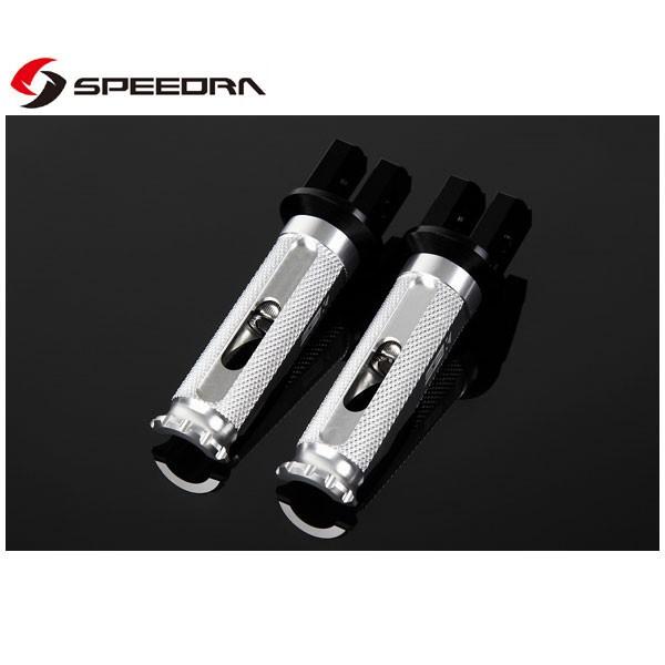 SSK SPEEDRA アルミ削り出しステップ レーシングタイプ ライダー用(ブラック/シルバー) ...