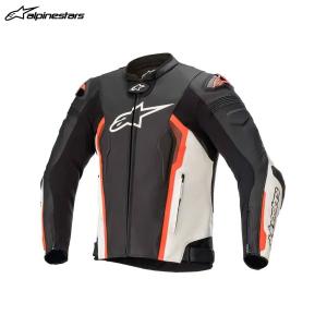 【5月14日出荷】alpinestars アルパインスターズ MISSILE v2 LEATHER ジャケット  1231 BLACK WHITE RED FLUO[サイズ　48]  ALP8059175906138｜partsboxpm