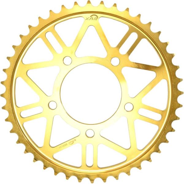 X.A.M Japan  スプロケット  リア タフライトスチール ゴールド  525-42T B6...