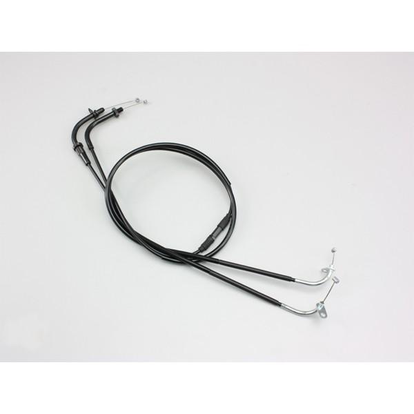 【○メーカー在庫あり】ハリケーン ロングスロットルケーブルW   ブラック　HB6325-20