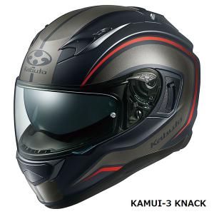 【6月5日出荷】OGKカブト フルフェイスヘルメット KAMUI 3 KNACK(カムイ3 ナック)  フラットブラックグレー  L(59-60cm)  OGK4966094584931