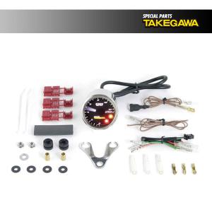 武川 φ48スモールDNタコメーター12500RPM（レブインジケーター付）  DC12Vバッテリー付き車  SP05-05-0071｜partsboxpm