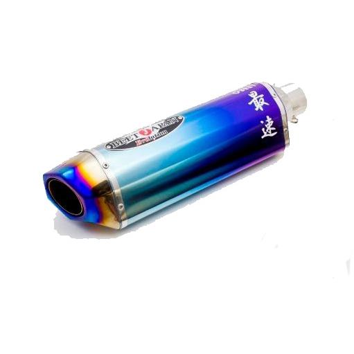 BEET サイレンサーR-Evo Type2 汎用 ブルーチタンサイレンサー 400mm 右 100...