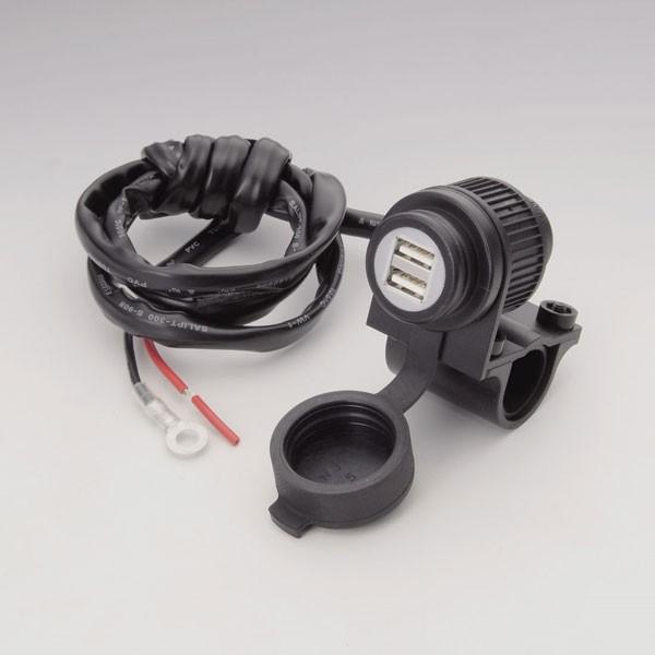 【3月31日出荷】キジマ USBポートキット USBx2トータルDC5V/4A ハンドルクランプ 3...
