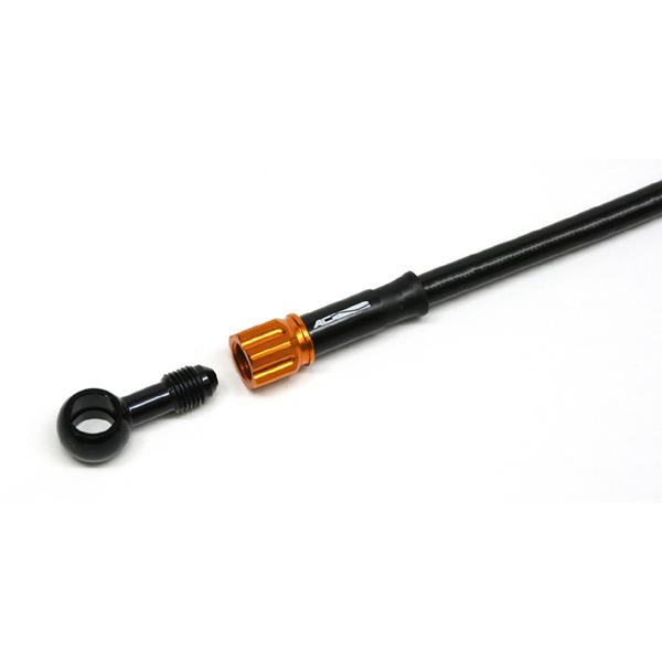 ACパフォーマンス GSX-R1000/R フロント用ブラックブレーキホース (ブラック/ゴールド)...