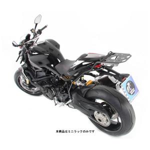 ヘプコ＆ベッカー ミニラック ブラック  DUCATI MONSTER1200S/R('16〜'20)  6607546-0101｜partsboxsj