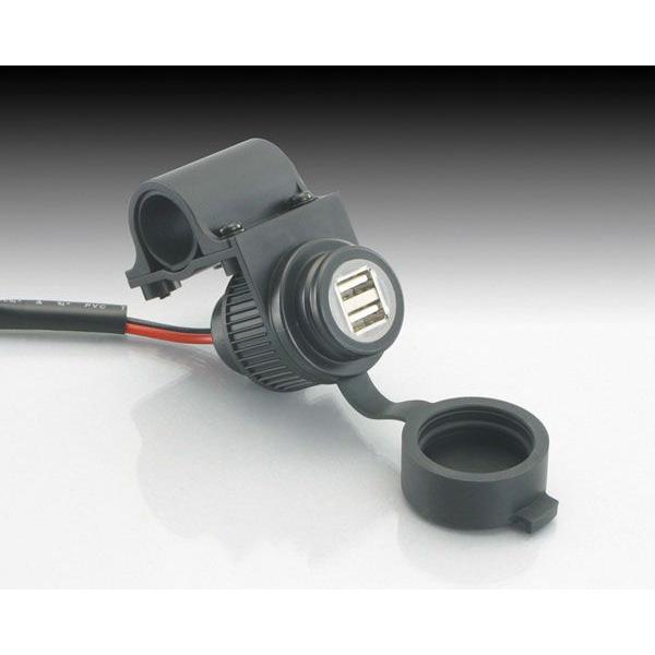 【4月7日出荷】キタコ  汎用（DC12Ｖ車用)　USB電源(ハンドルクランプ付き)　 80-757...