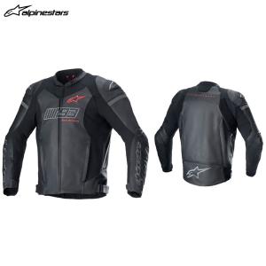 【4月18日出荷】alpinestars アルパインスターズ MM93 TRACK LEATHER ジャケット  1303 BLACK BRIGHT RED[サイズ　50]  ALP8059347014630｜partsboxsj