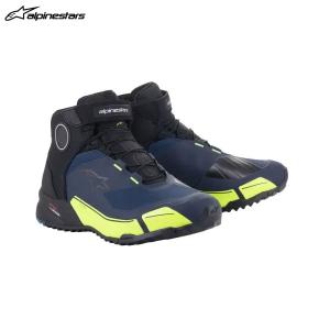 【6月3日出荷】alpinestars アルパインスターズ CR-X DRYSTAR ライディングシューズ 1705 BK DARK BL YE FLUO[US8.5/26.0cm]  ALP8059347052984｜partsboxsj