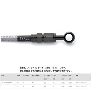 スウェッジライン リアブレーキホースキット ステンレスブラック/クリアホース  エイプ100 TYPE-D('09)  BTR168｜partsboxsj