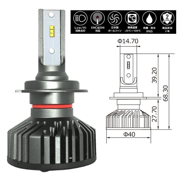 コルハート リーフイー GT240 MOTO LEDヘッドライトバルブ NEO H7 6000K  ...