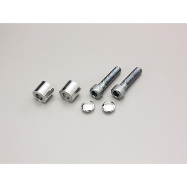 【○メーカー在庫あり】ハリケーン ミラースペーサーSET(クロームメッキ) M10　HA6290