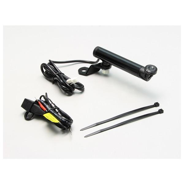 【4月8日出荷】ハリケーン クランプバー　ショートタイプ USB電源付 [ブラック] HU1030B