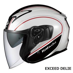 【5月10日出荷】OGKカブト オープンフェイスヘルメット EXCEED DELIE(エクシード デリエ)  ホワイトブラック  L(59-60cm)  OGK4966094577094｜partsboxsj
