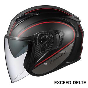 【5月14日出荷】OGKカブト オープンフェイスヘルメット EXCEED DELIE(エクシード デリエ)  フラットブラックグレー S(55-56cm) OGK4966094577179｜partsboxsj