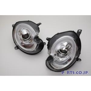 ヘッドライト LEDホワイトライトバー デイライトスタイル クローム BMW ミニ R55/R56 2006〜2012 純正HIDヘッドライト車用｜partscojp