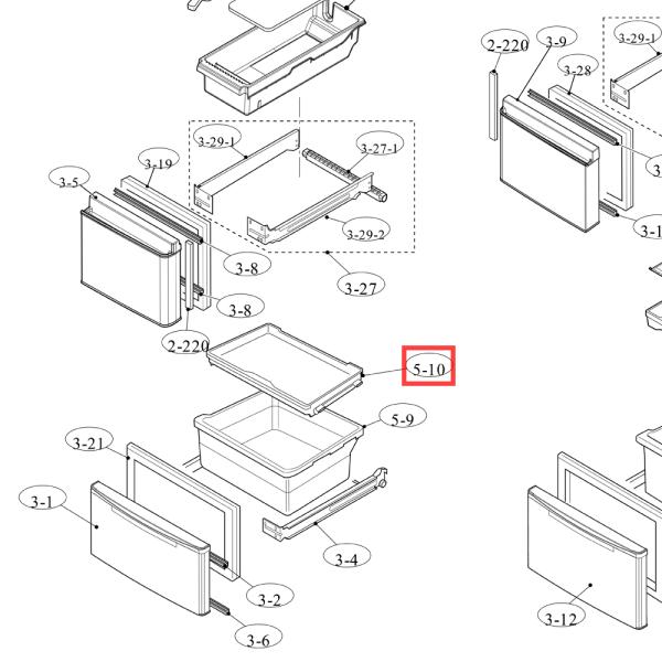 シャープ SHARP 冷蔵庫 冷凍室 冷凍ケース（小） 2014281960