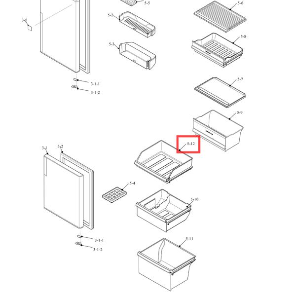 シャープ SHARP 冷蔵庫 冷凍室 冷凍ケース（上） 2014282024