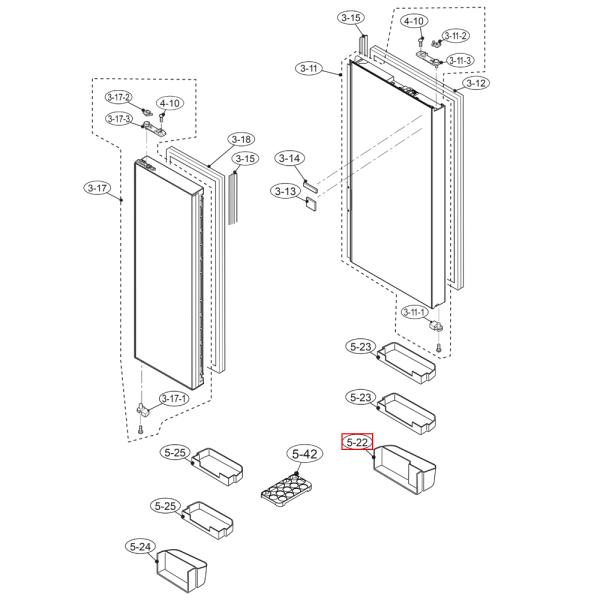 【在庫あり】シャープ SHARP 冷蔵庫 ボトルポケット（右） 2019561143