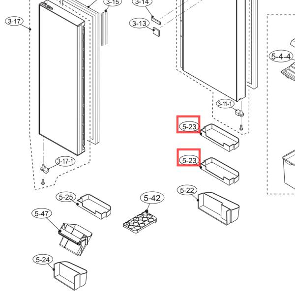 シャープ SHARP 冷蔵庫 小物ポケット（右） 1個 2019561145