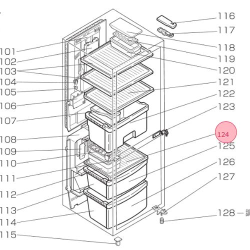 三菱 MITSUBISHI 冷蔵庫 冷凍室棚 M20KT0431