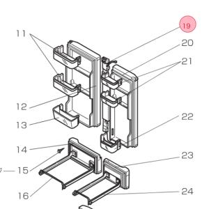 三菱 M20DY6050[その他・家電周辺]冷蔵庫【MR-WX53Y】用冷蔵室ドア回転
