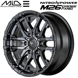 MARUKA MID NITRO POWER M26 CROSS FANG ホイール1本価格 バレルブラック/ドリルド 8.0J-17インチ 6穴/PCD139.7 インセット+20｜partsdepot