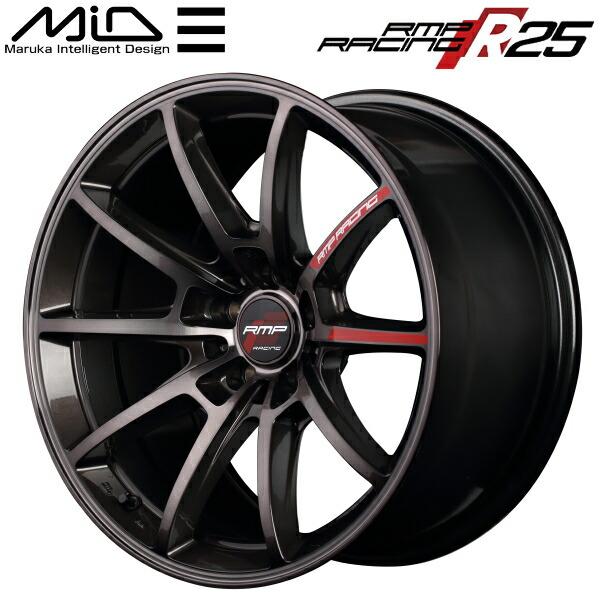 MARUKA MID RMP RACING R25 ホイール1本価格 ガンメタポリッシュ/ブラックク...