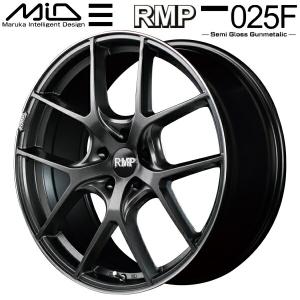 MID RMP 025F ホイール1本 セミグロスガンメタ/リムエッジDC/ロゴマシニング 7.0J-17inch 5H/PCD100 inset+50｜partsdepotys5