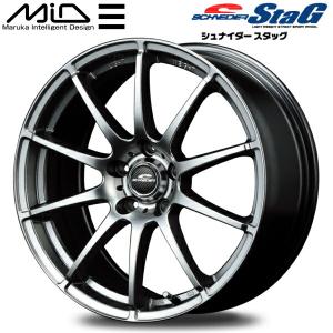 MID SCHNEDER StaG ホイール4本 メタリックグレー 5.5J-15inch 4H/PCD100 inset+40｜partsdepotys5