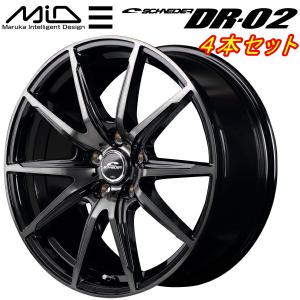 MID SCHNEDER DR-02 ホイール4本 ブラックポリッシュ+ブラッククリア 8.0-18 5H114.3+35｜partsdepotys6