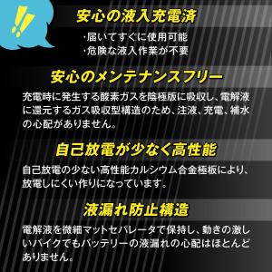 バイクバッテリー YT7B-BS 互換 バッテ...の詳細画像5