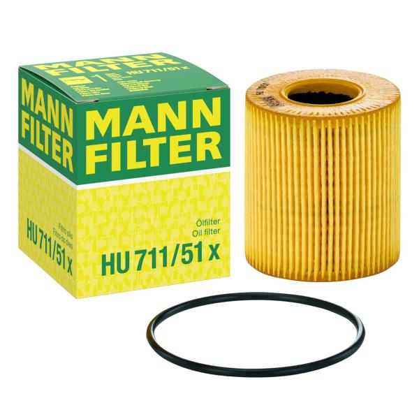 MANN-FILTER オイルエレメント HU711/51X 自動車