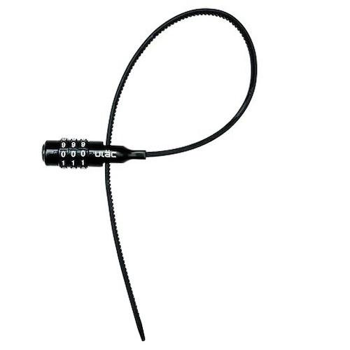 ULAC アジャスト式ダイヤルワイヤー錠 AIR JUST COMBO ブラック YL1 自転車 ケ...